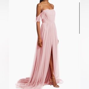 Vera Wang Bridal MIRIAM PLEATED TULLE GOWN IN TANGERINE